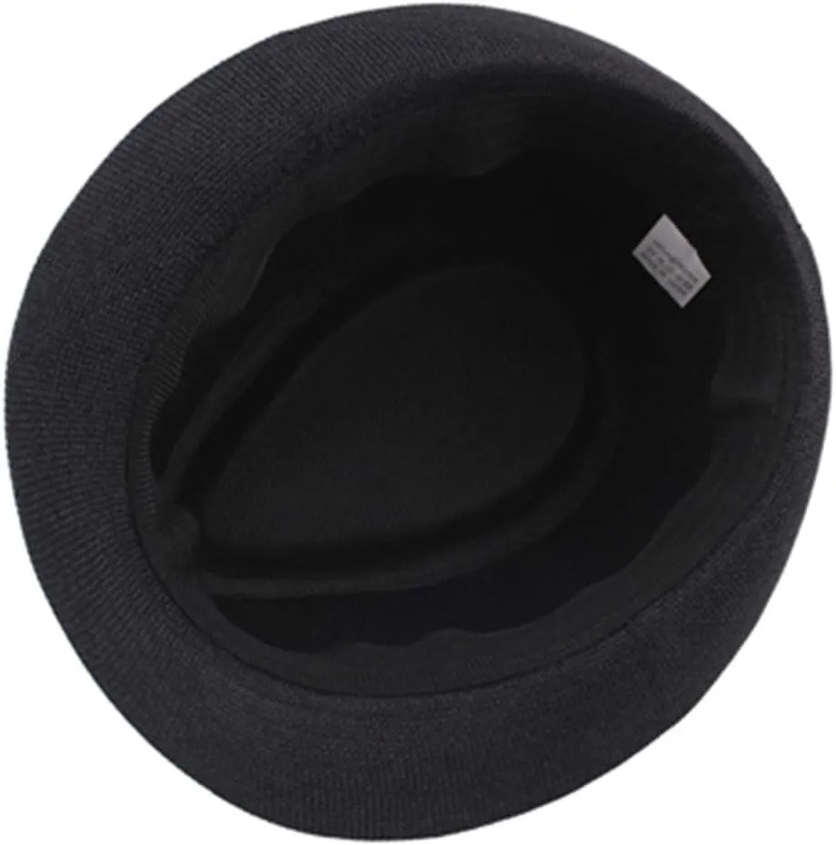 Mens Solid Vintage Panama Hat Bowler Hat Sun Hat with Black Band Classic Fedora Gentleman Wedding Hat Suit Essential