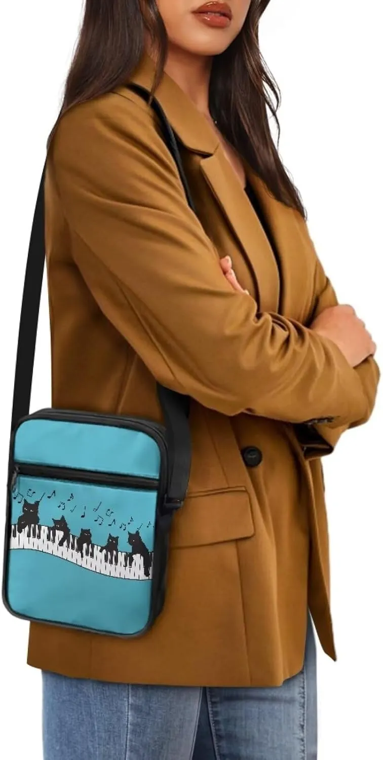 Messenger Bag Vintage Ladies Handbags Cross Body Designer Polyester Purse with Front Pockets