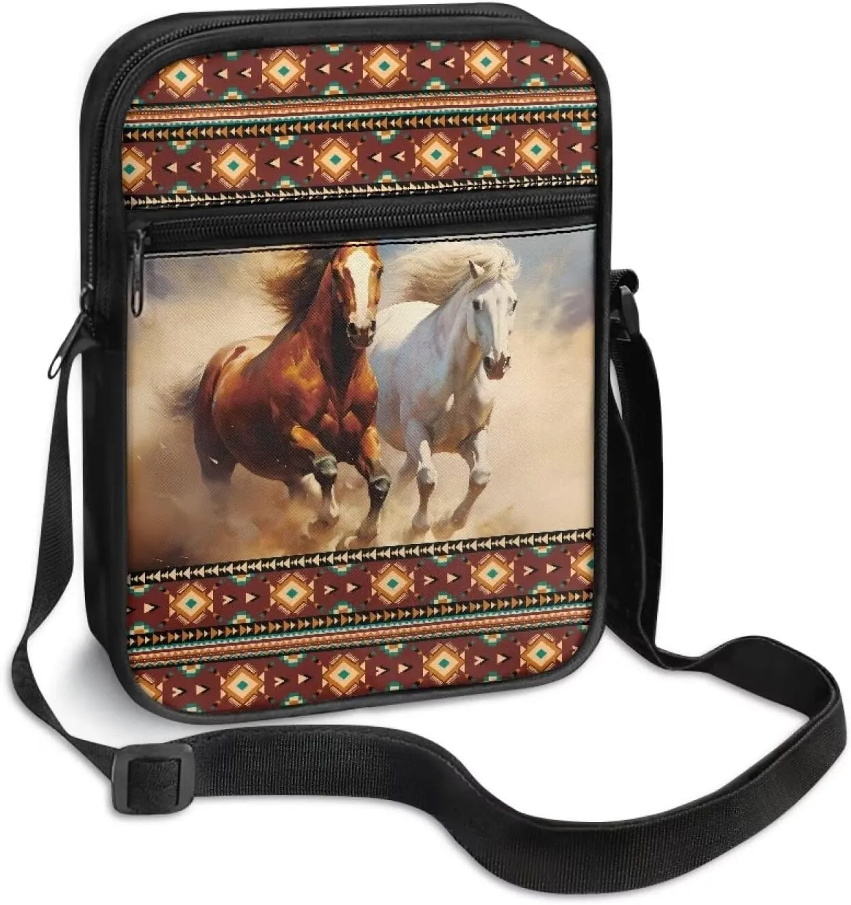 Messenger Bag Vintage Ladies Handbags Cross Body Designer Polyester Purse with Front Pockets
