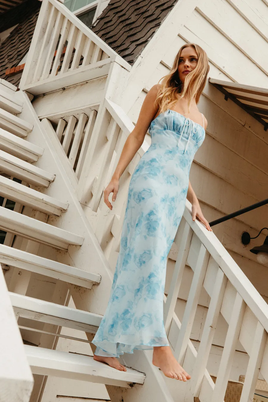 Miranda Watercolor Floral Maxi Dress
