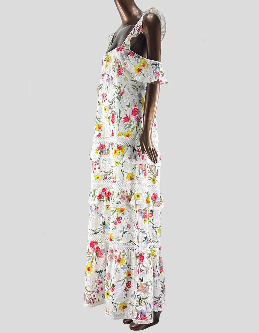 N/ NICHOLAS Ruffle Maxi Dress - 4 US