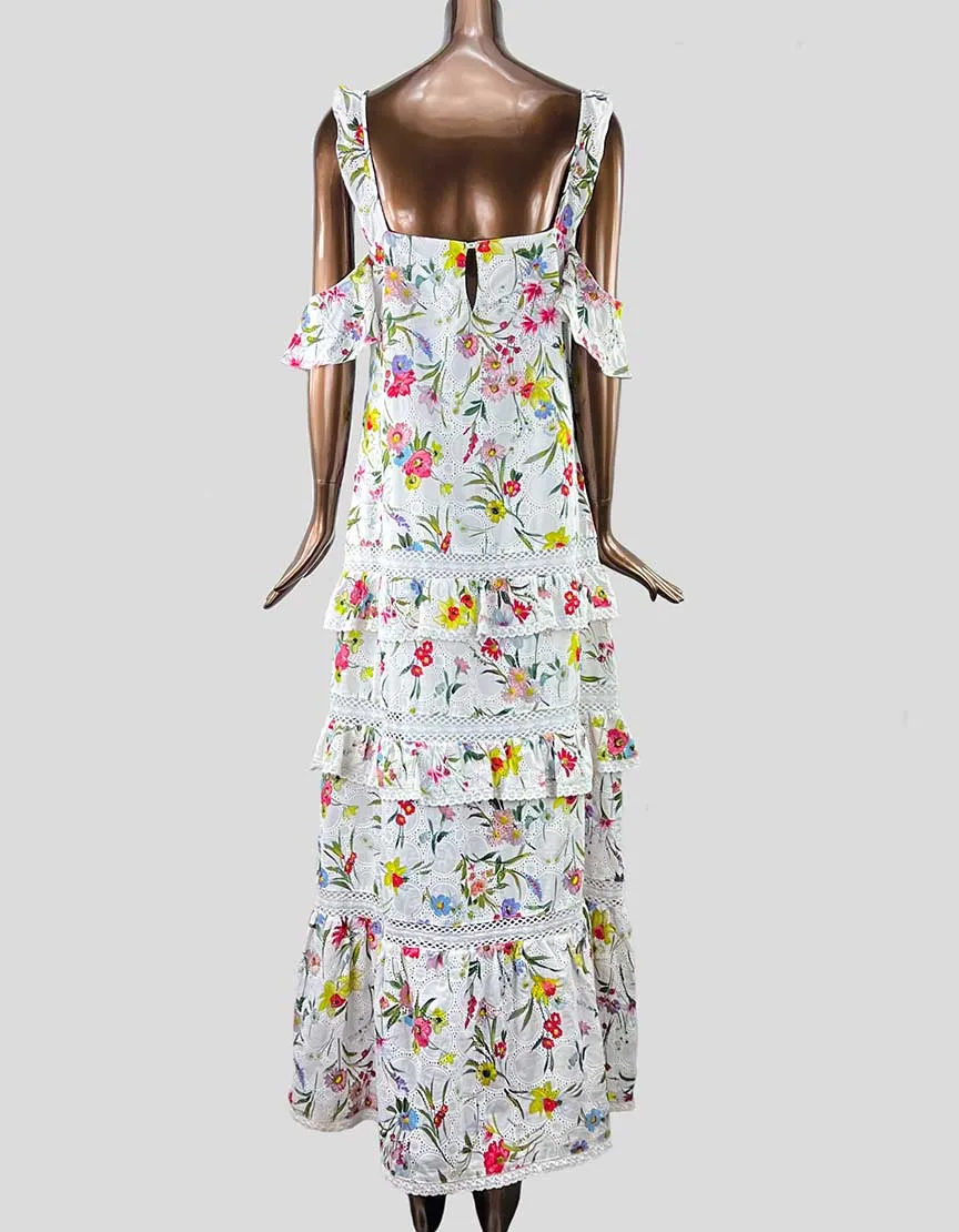 N/ NICHOLAS Ruffle Maxi Dress - 4 US
