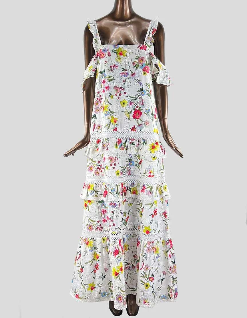 N/ NICHOLAS Ruffle Maxi Dress - 4 US