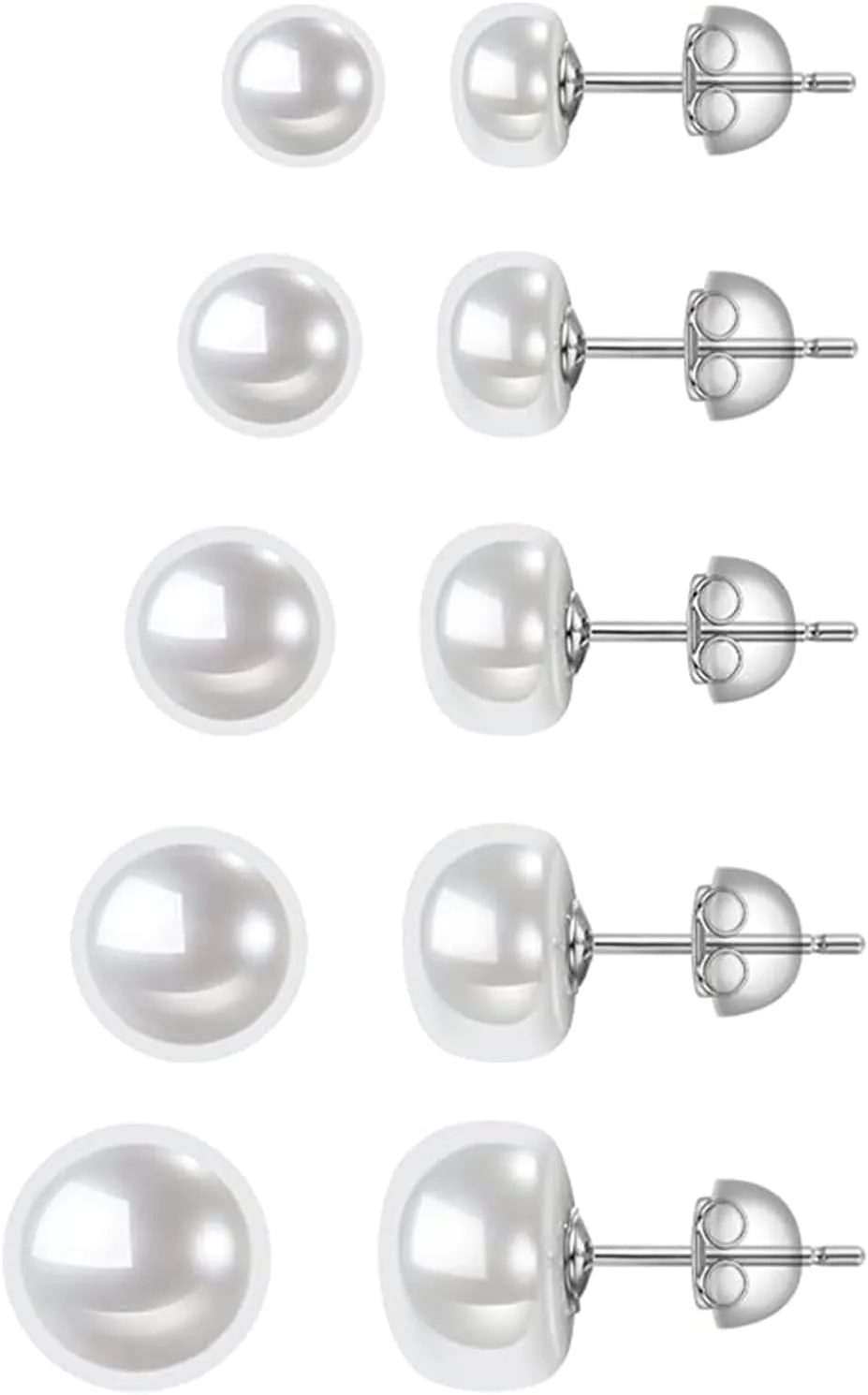 Natural Pearl Stud Earrings for Women 925 Sterling Silver Pearl Stud Earrings Freshwater Pearl Earrings Jewelry for Women AAAA Quality Handpicked Cultured Pearls