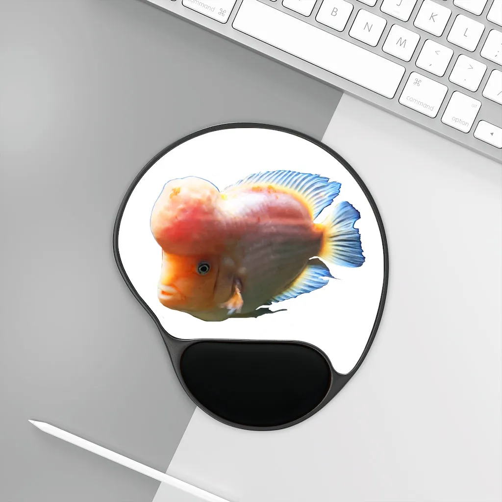 Orange Fish Mouse Pad With Wrist Rest