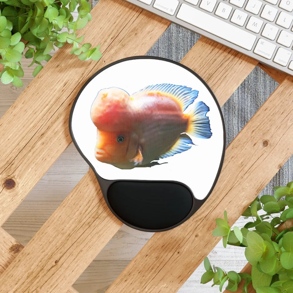 Orange Fish Mouse Pad With Wrist Rest