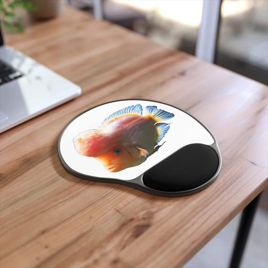 Orange Fish Mouse Pad With Wrist Rest
