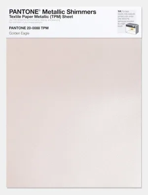 Pantone Metallic Shimmers Textile Paper Metallic Sheet 20-0088 Golden Eagle