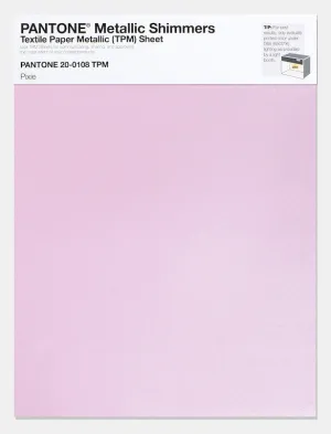 Pantone Metallic Shimmers Textile Paper Metallic Sheet 20-0108 Pixie