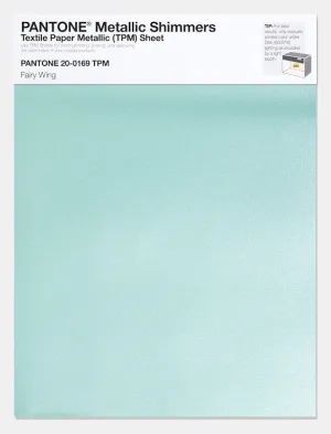 Pantone Metallic Shimmers Textile Paper Metallic Sheet 20-0169 Fairy Wing