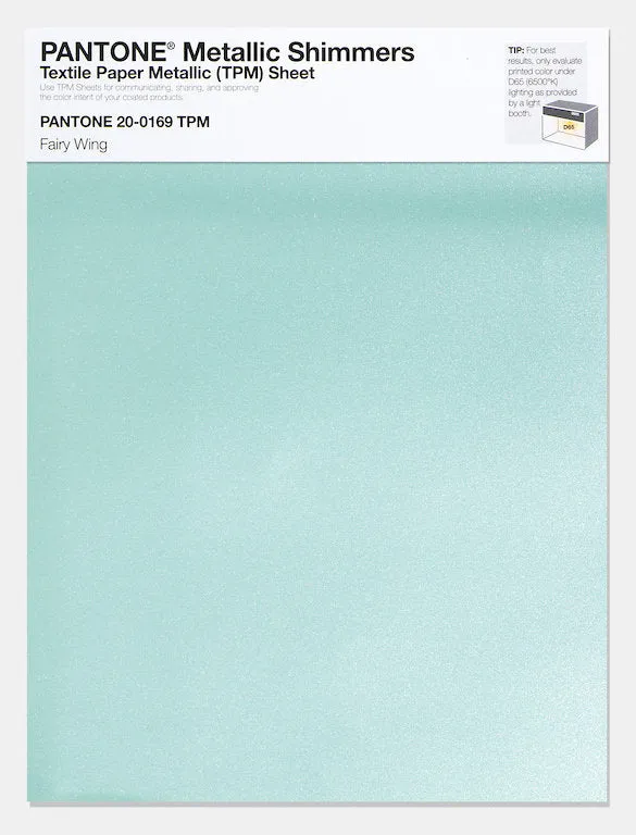 Pantone Metallic Shimmers Textile Paper Metallic Sheet 20-0169 Fairy Wing