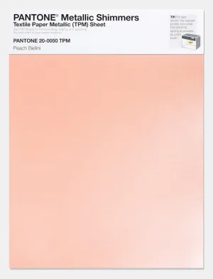 Pantone Metallic Shimmers Textile Paper Metallic (TPM) Sheet 20-0050 Peach Bellini