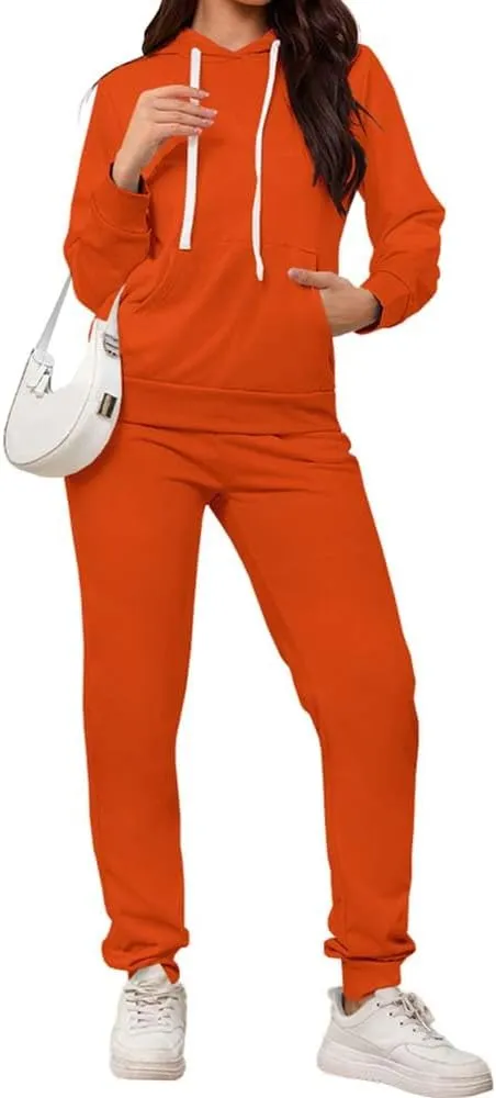 PINSV Sweatsuits Women 2 Piece Outfits Casual Jogging Suits Long Sleeve Hoodie Sweatpants Two Piece Tracksuits Sets