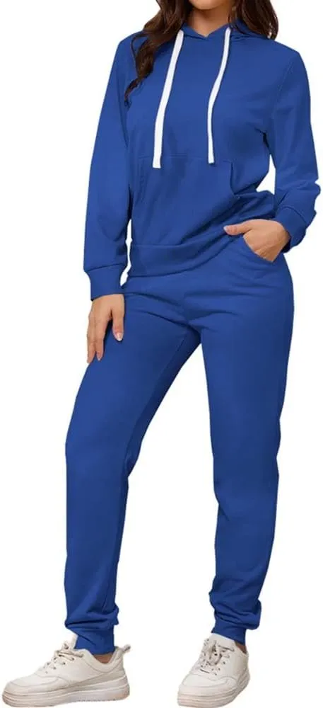 PINSV Sweatsuits Women 2 Piece Outfits Casual Jogging Suits Long Sleeve Hoodie Sweatpants Two Piece Tracksuits Sets
