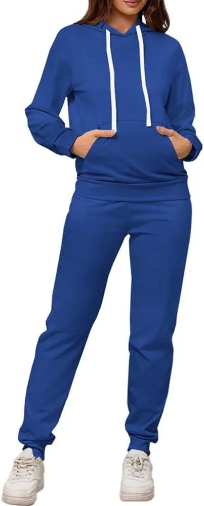 PINSV Sweatsuits Women 2 Piece Outfits Casual Jogging Suits Long Sleeve Hoodie Sweatpants Two Piece Tracksuits Sets