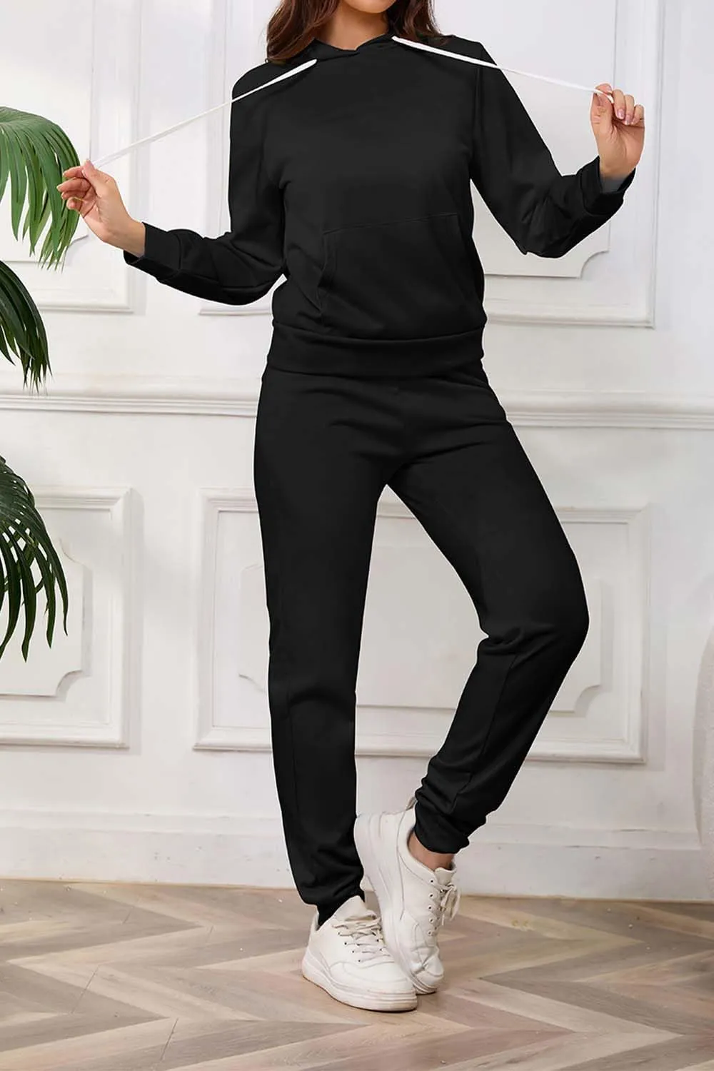 PINSV Sweatsuits Women 2 Piece Outfits Casual Jogging Suits Long Sleeve Hoodie Sweatpants Two Piece Tracksuits Sets