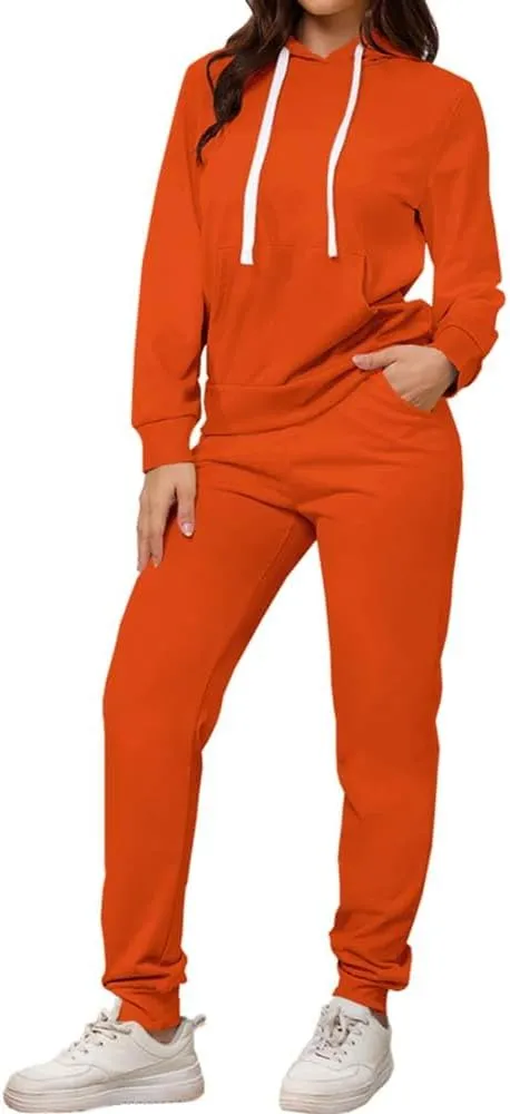 PINSV Sweatsuits Women 2 Piece Outfits Casual Jogging Suits Long Sleeve Hoodie Sweatpants Two Piece Tracksuits Sets