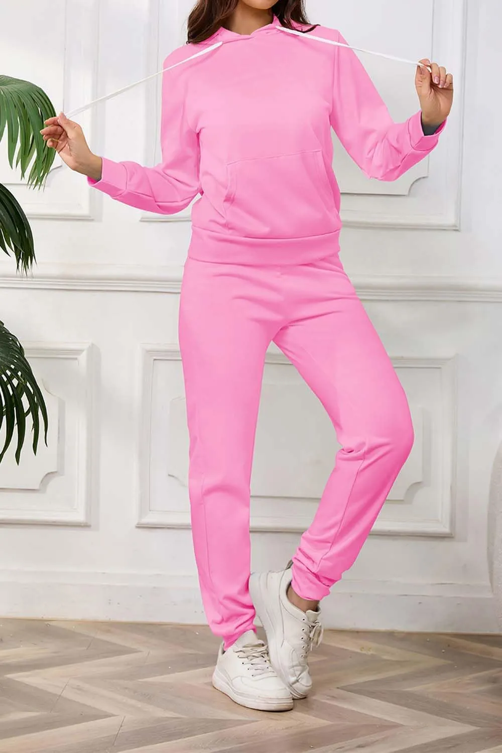 PINSV Sweatsuits Women 2 Piece Outfits Casual Jogging Suits Long Sleeve Hoodie Sweatpants Two Piece Tracksuits Sets