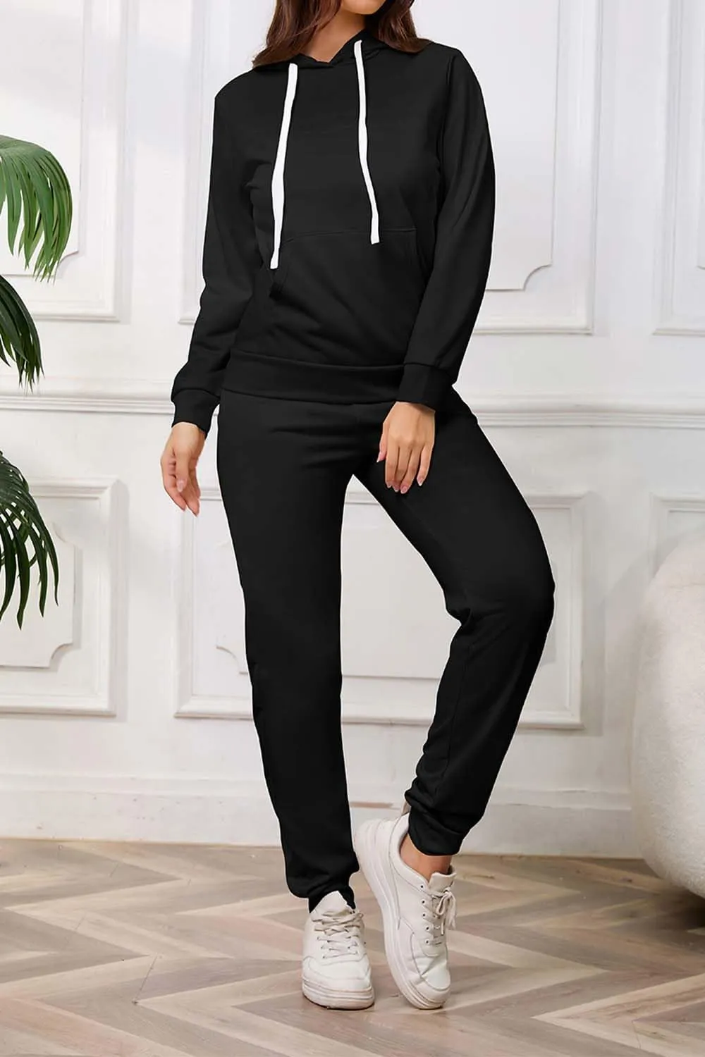 PINSV Sweatsuits Women 2 Piece Outfits Casual Jogging Suits Long Sleeve Hoodie Sweatpants Two Piece Tracksuits Sets