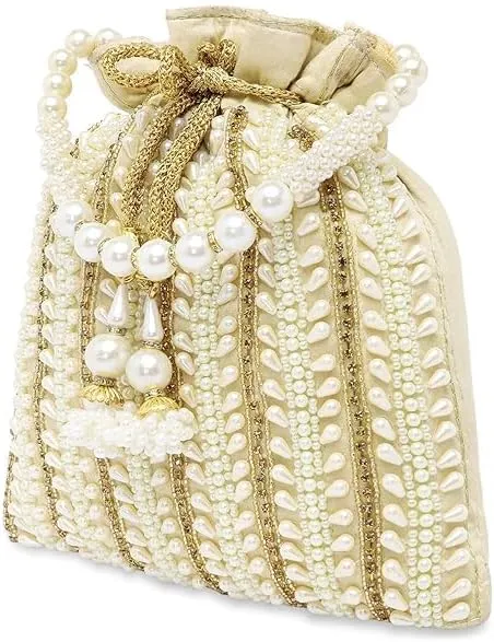 Potli Bags for Women Evening Bag Clutch Ethnic Bride Purse with Drawstring (FPB05)