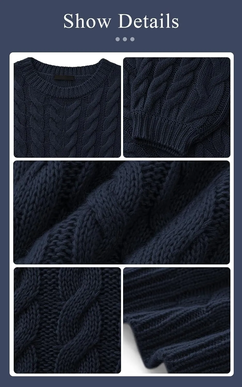 PRETTYGARDEN Womens Sweaters Spring 2025 Cable Knit Long Sleeve Crewneck Oversized Sweater Chunky Pullover Loose Outfits