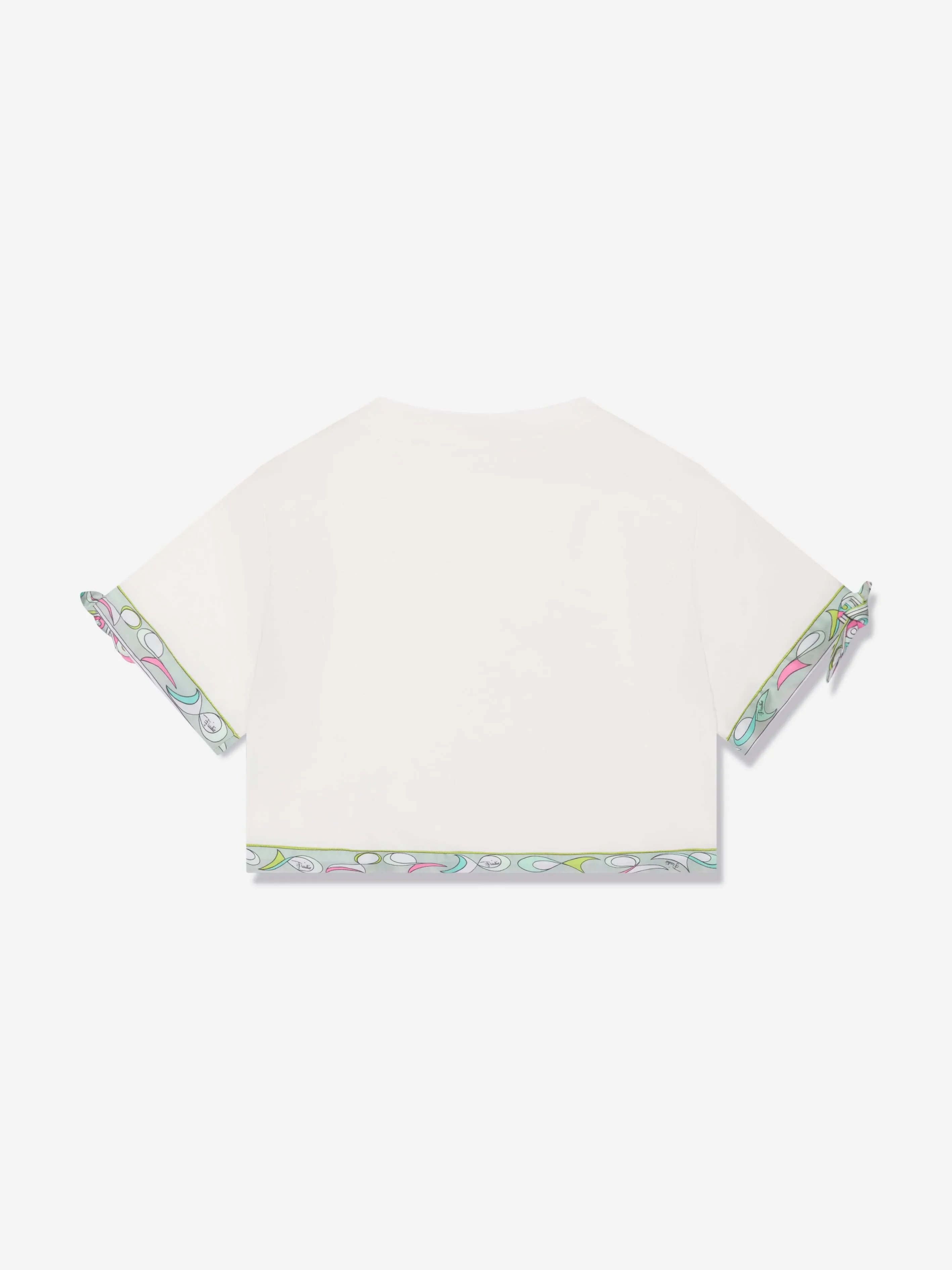 Pucci Girls Branded T-Shirt in Ivory