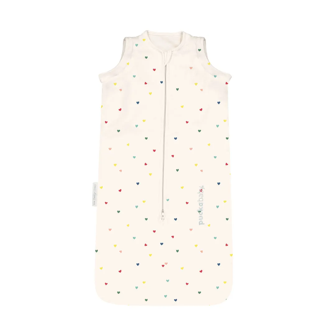 Puckababy Sleeping bag The Bag Newborn <6M | 70cm - Cotton | Hearts Confetti