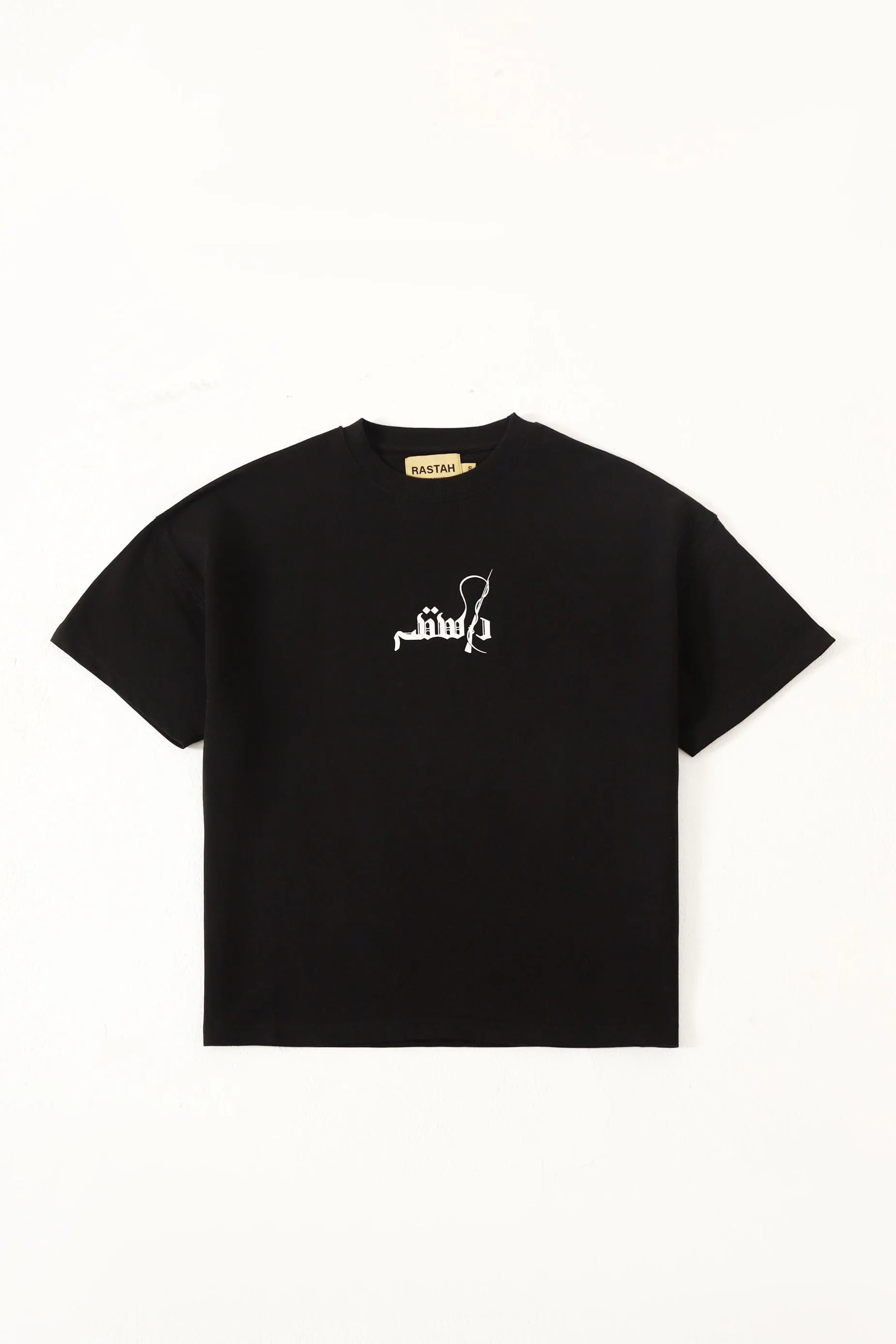 "AJNABI" PRINTED BLACK T SHIRT