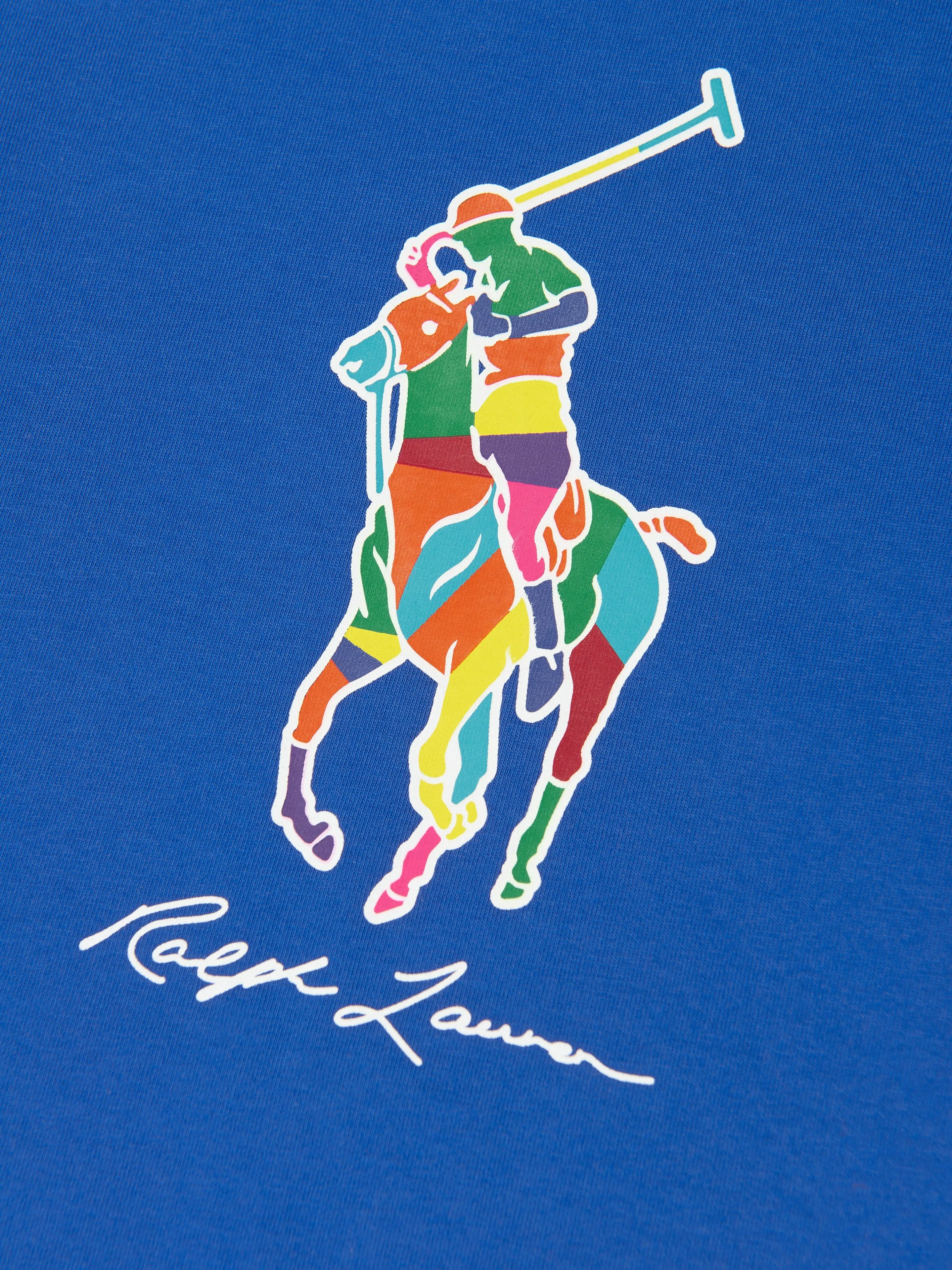 Ralph Lauren Boys Logo Print T-Shirt in Blue
