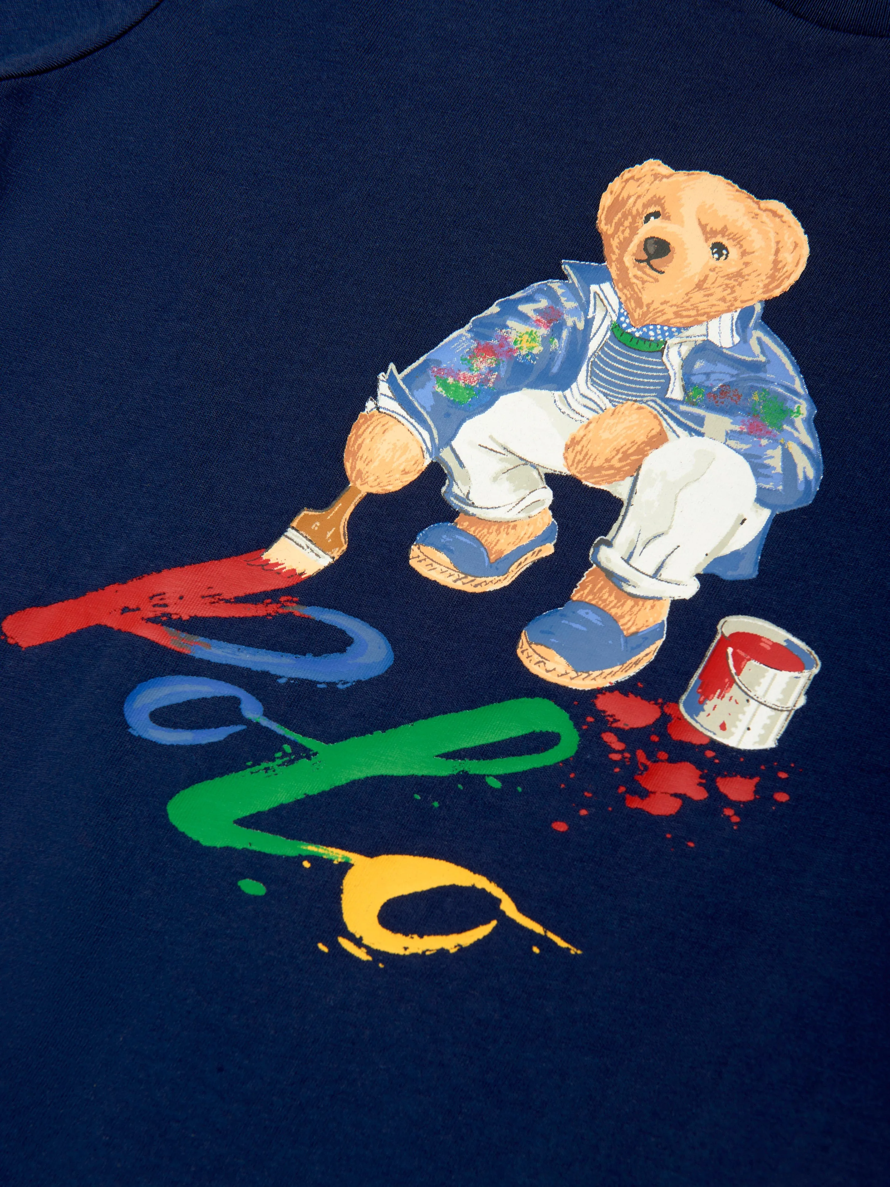 Ralph Lauren Boys Polo Bear T-Shirt in Navy