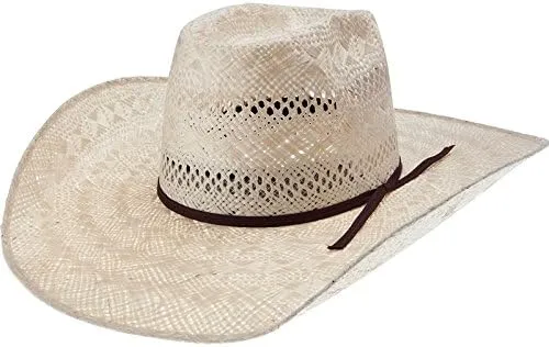 Rami Open Crown 4-1/2" Brim Straw Cowboy Hat Beige