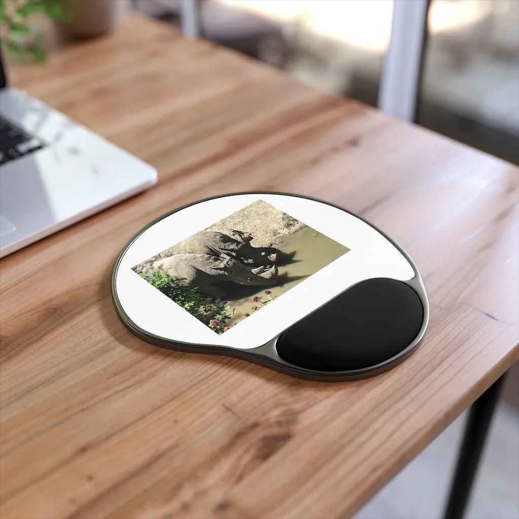 Rhinos Mouse Pad With Wrist Rest