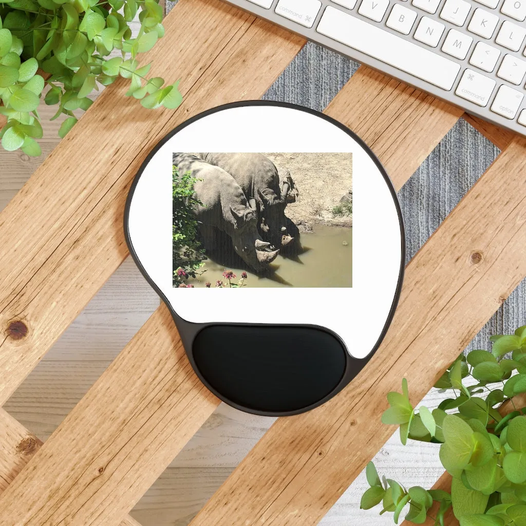 Rhinos Mouse Pad With Wrist Rest