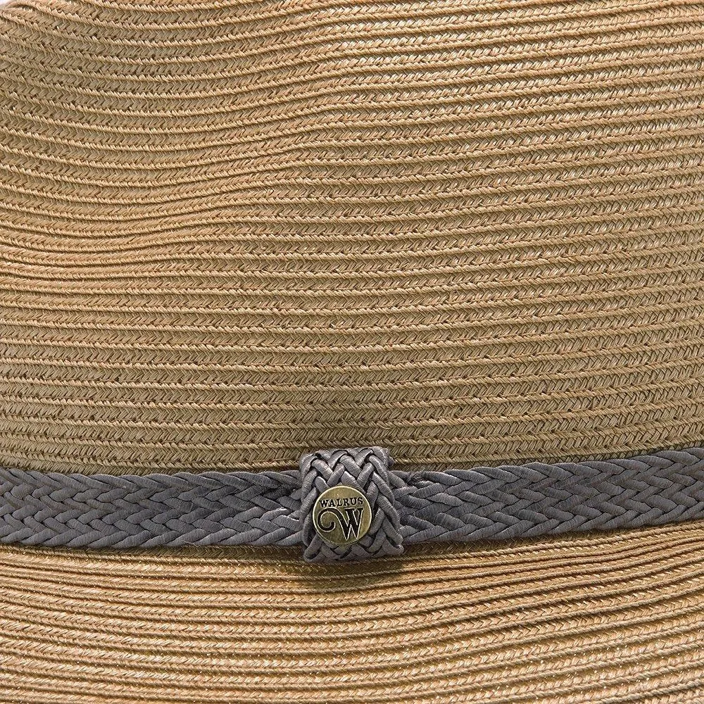 Sandbar Paper Braid Straw Fedora Hat for Men  Lightweight Summer Hat with Grey Band, Breathable Design