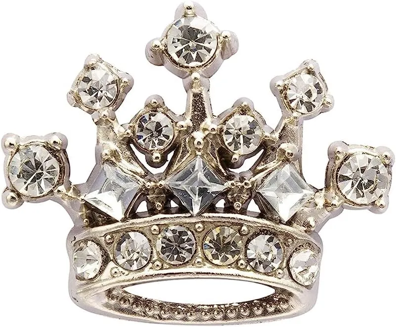 Silver Crown Hat Pin, Lapel Pin, Cap Badge Accessories for Men