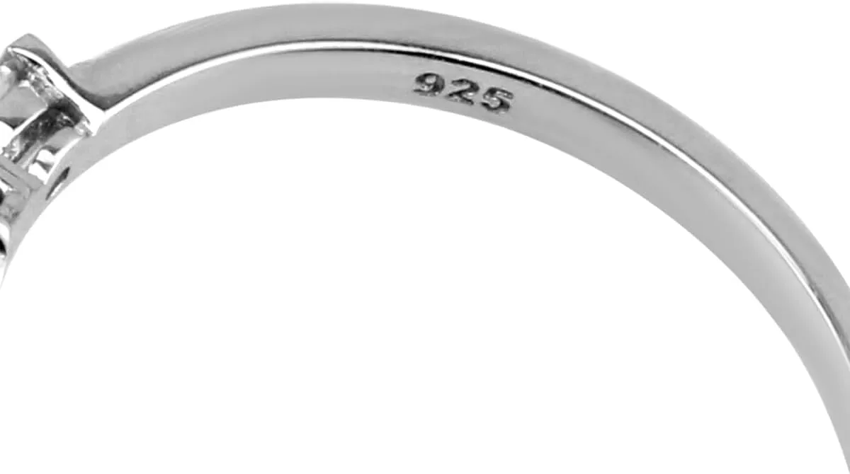 Silvershake 5MM Petite Round Shape Birthstone Gemstones White Gold Plated or Yellow Gold Plated 925 Sterling Silver Promise Ring Jewelry for Women or Teen
