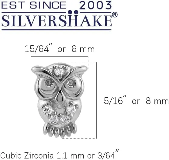 Silvershake Petite Gemstone White Gold Plated or Yellow Gold Plated 925 Sterling Silver Wise Owl Casual Stud Earrings Jewelry for Women or Teens