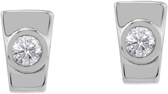 Silvershake Ultra Petite White Gold Plated or Yellow Gold Plated 925 Sterling Silver Minimalist Tiny Casual Stud Post Gemstone Earrings Jewelry for Women