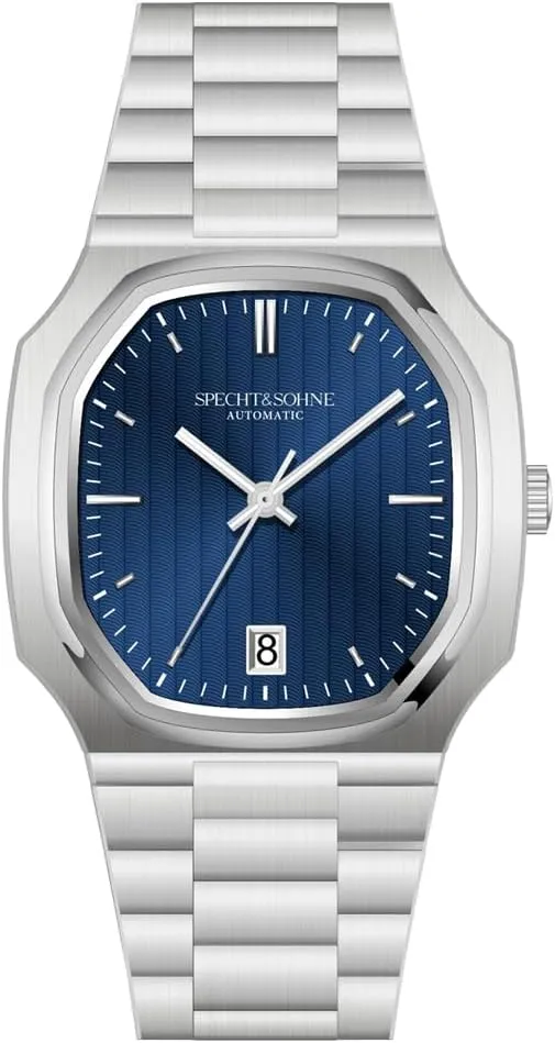 SPECHT&SOHNE Watches for Men 38MM Rare Elegant Automatic Mechanical Watch Stainless Steel Sapphire Crystal Waterproof