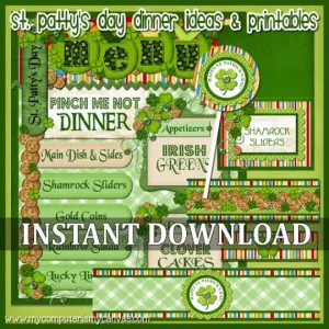St. Patrick's Day Dinner Ideas with Printables