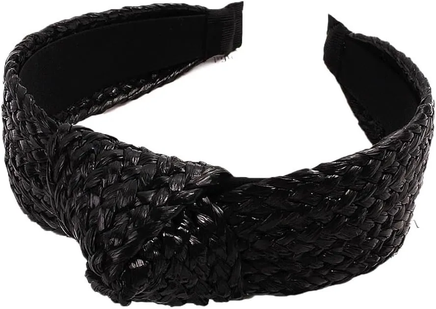 Straw Headband, Hairpin Headband, Simple And Wide Edged, Fresh And Knotted Headband