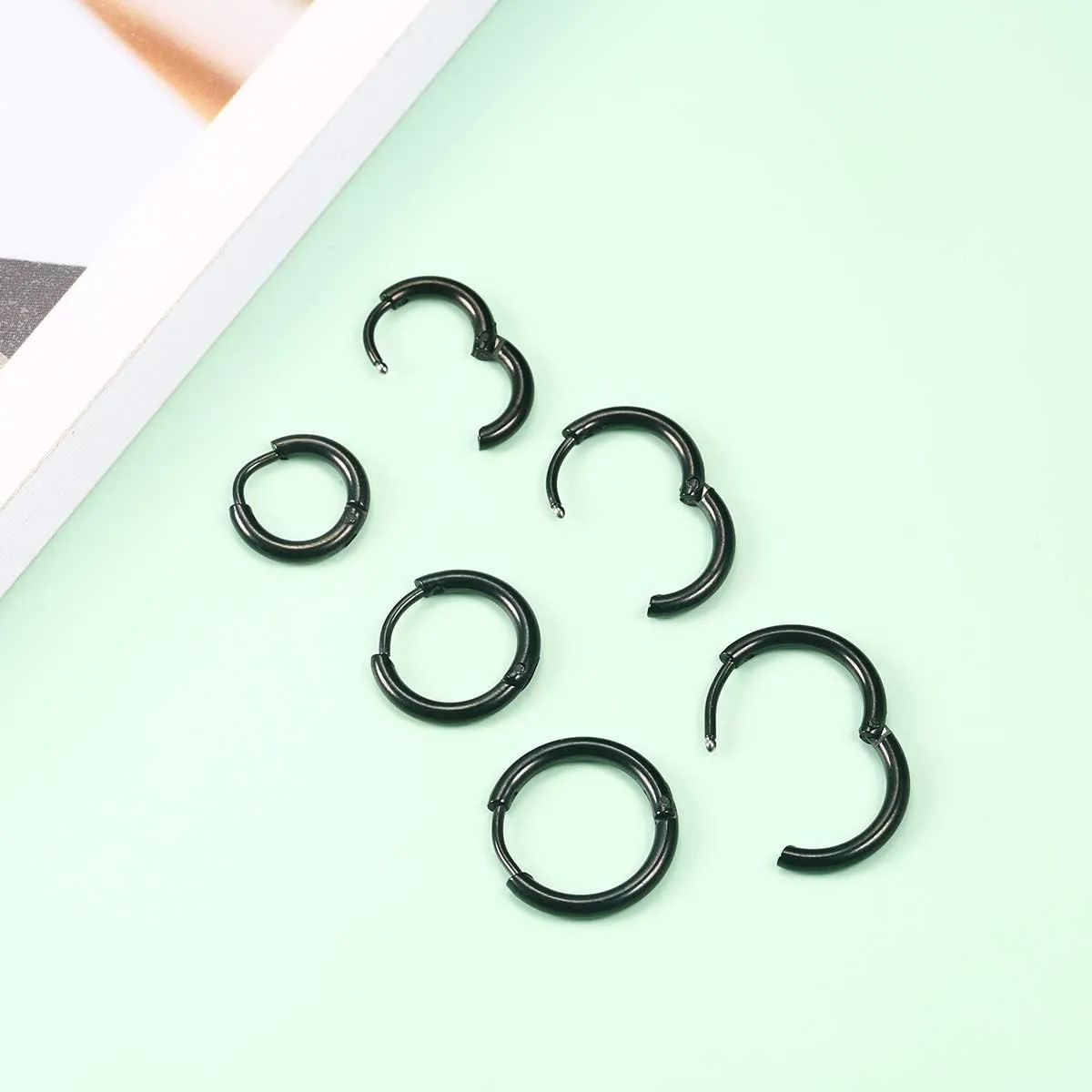 Surgical Stainless Steel Hoop Earrings 8mm/10mm/12mm Small Huggie Hoop Earrings for Women and Men