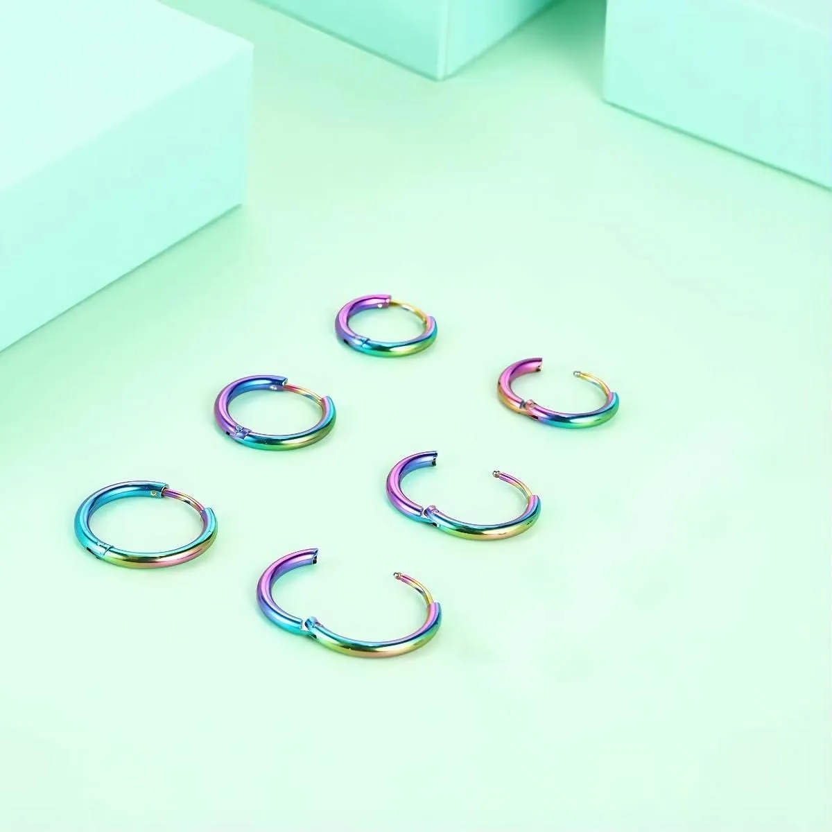 Surgical Stainless Steel Hoop Earrings 8mm/10mm/12mm Small Huggie Hoop Earrings for Women and Men