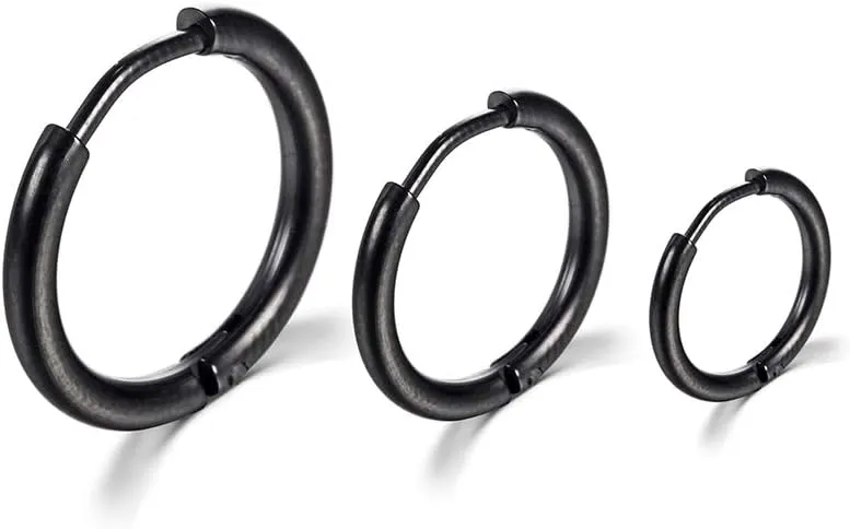 Surgical Stainless Steel Hoop Earrings 8mm/10mm/12mm Small Huggie Hoop Earrings for Women and Men