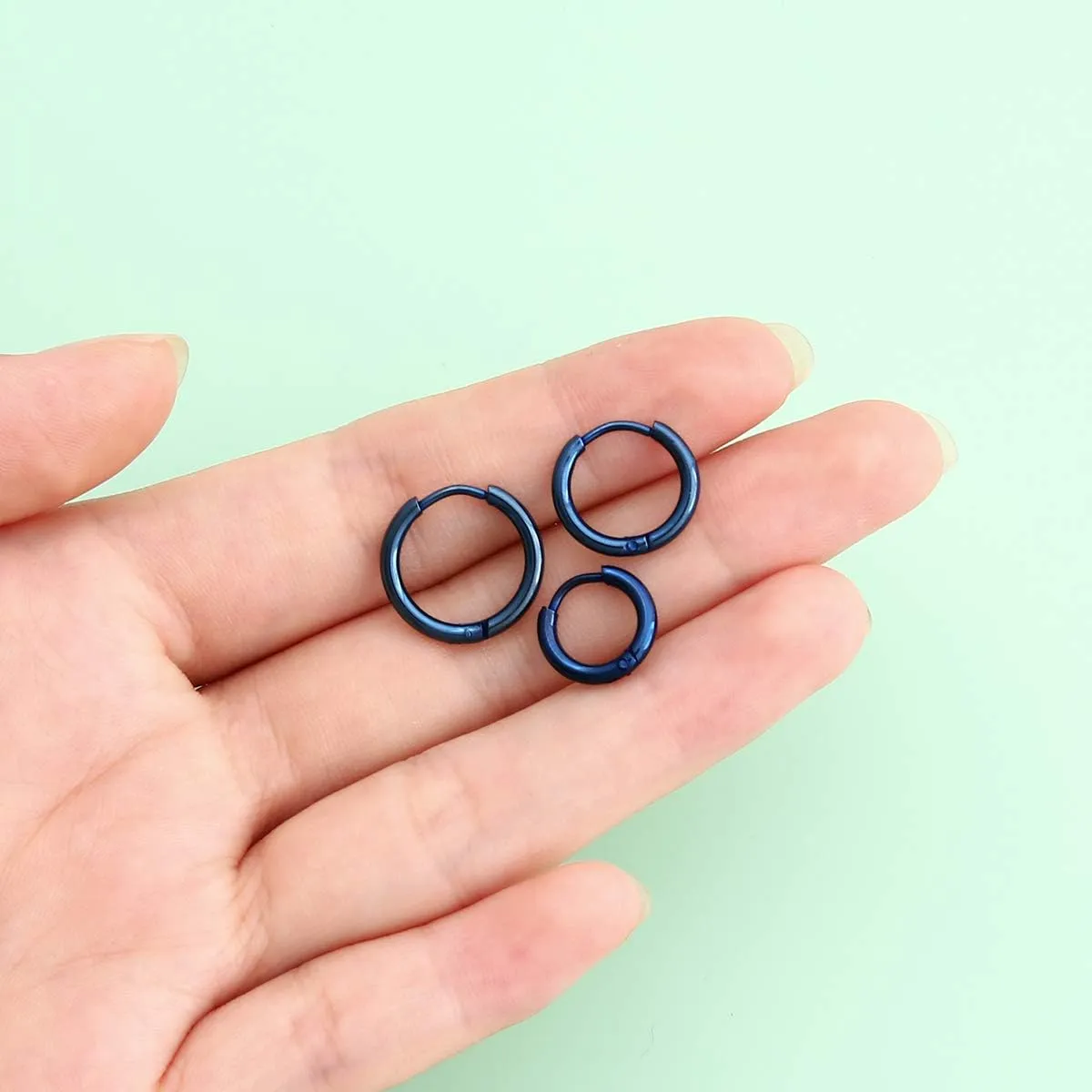 Surgical Stainless Steel Hoop Earrings 8mm/10mm/12mm Small Huggie Hoop Earrings for Women and Men