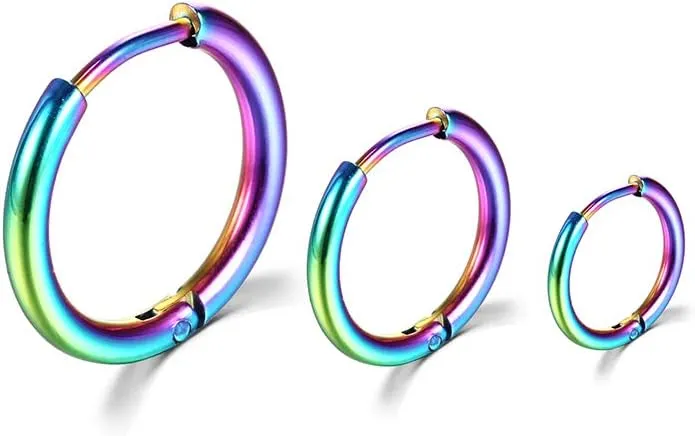Surgical Stainless Steel Hoop Earrings 8mm/10mm/12mm Small Huggie Hoop Earrings for Women and Men