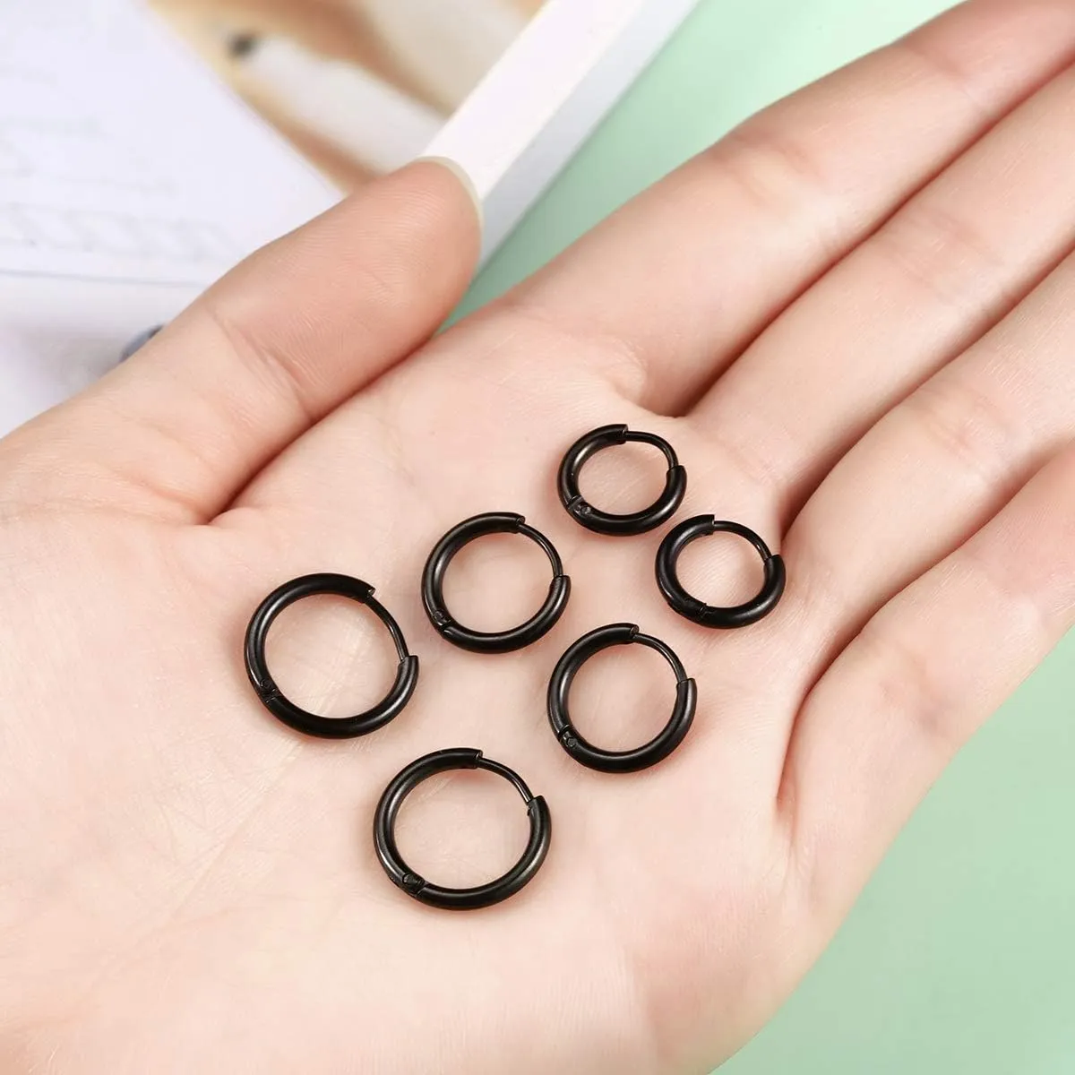 Surgical Stainless Steel Hoop Earrings 8mm/10mm/12mm Small Huggie Hoop Earrings for Women and Men