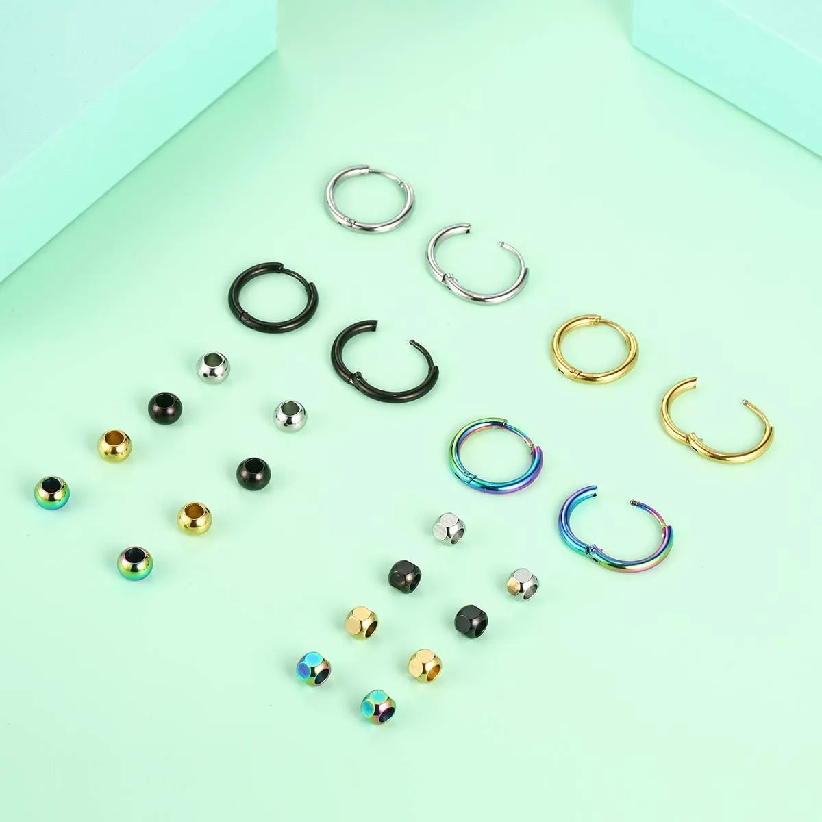 Surgical Stainless Steel Small Hoop Earrings 10mm/12mm/14mm Huggie Hoop Earrings for Women and Men