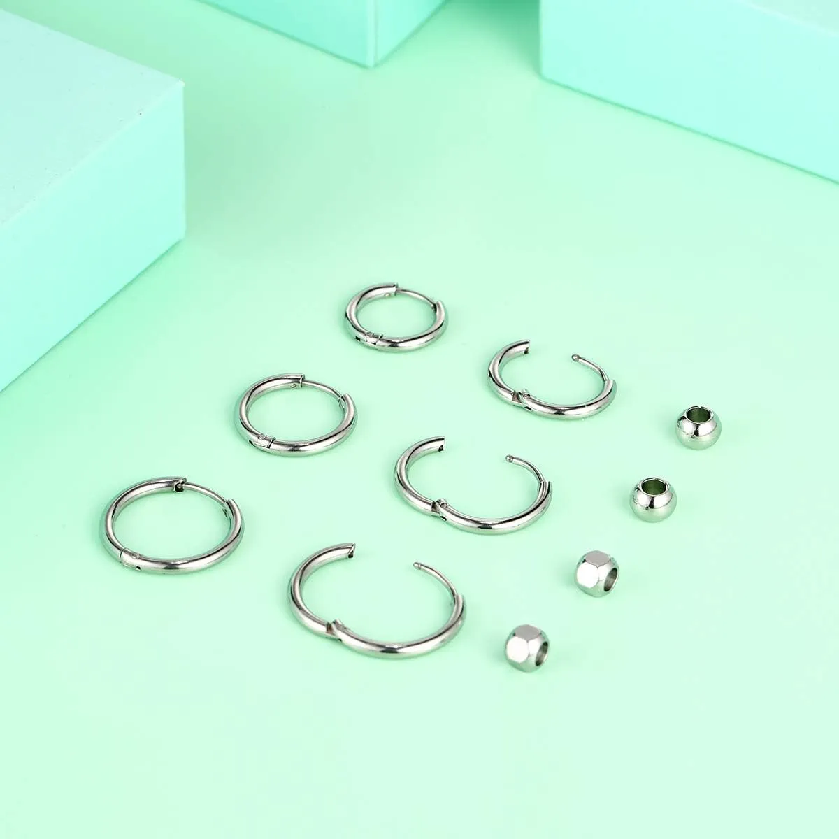 Surgical Stainless Steel Small Hoop Earrings 10mm/12mm/14mm Huggie Hoop Earrings for Women and Men