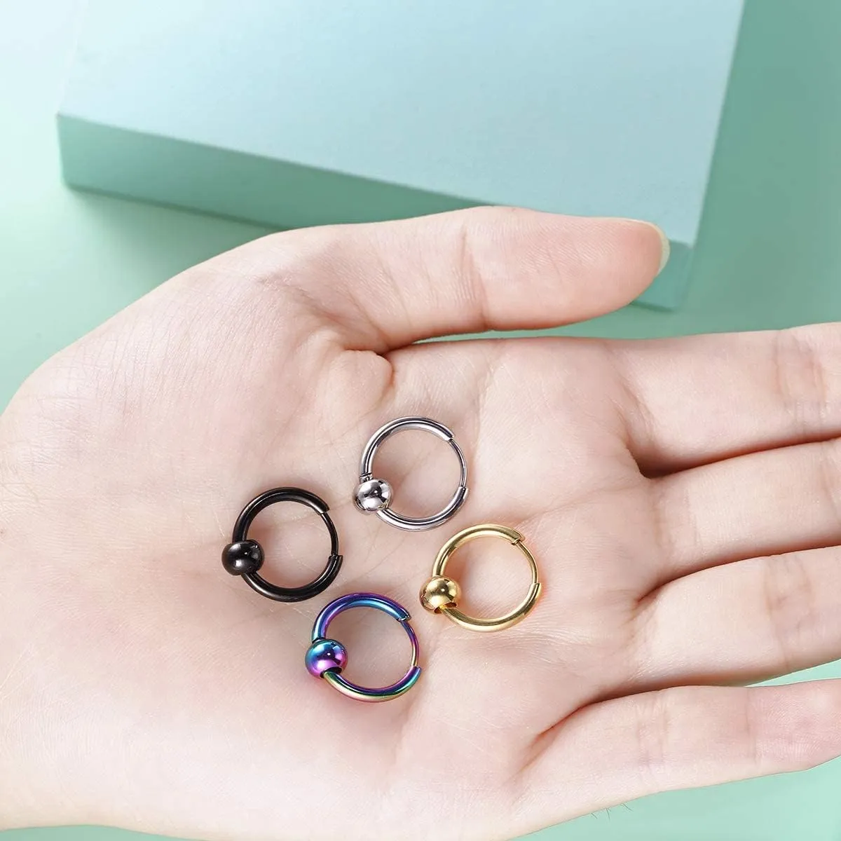 Surgical Stainless Steel Small Hoop Earrings 10mm/12mm/14mm Huggie Hoop Earrings for Women and Men